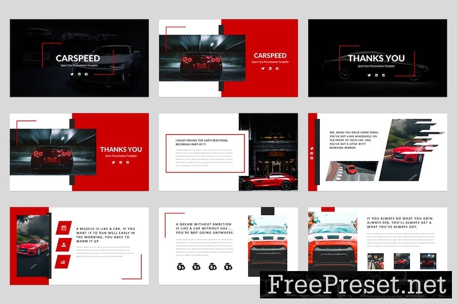 Carspeed - Car Auto Google Slides Template 5MPB9MV