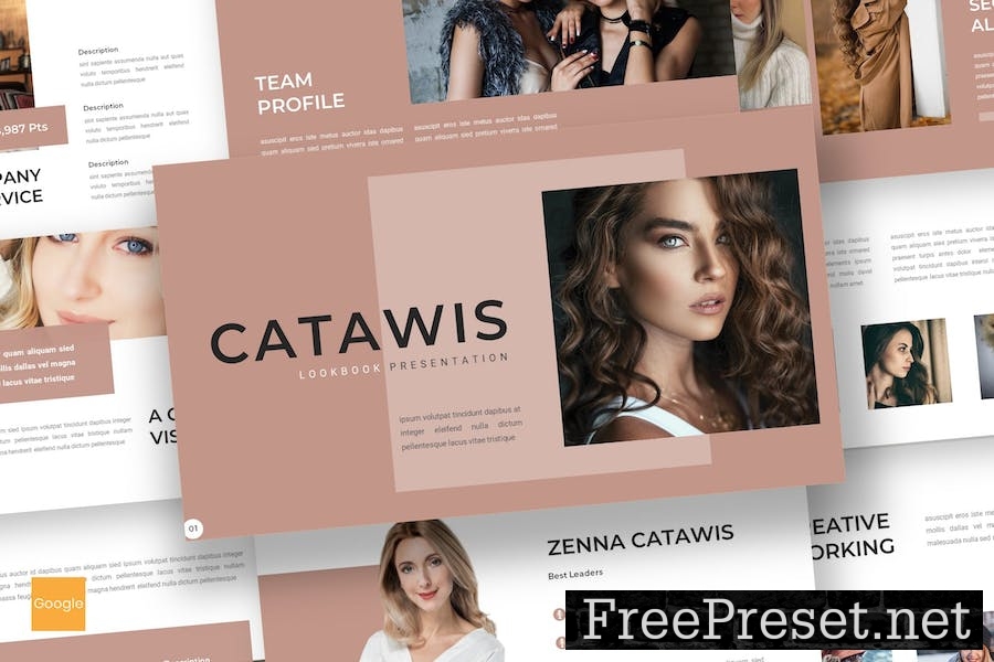 Catawis - Lookbook Google Slides Template 6QDVD5E