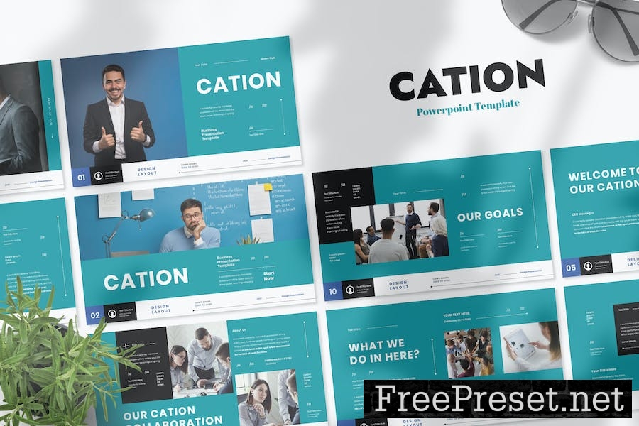 Cation Business Presentation Google Slide Template CT9YG6V