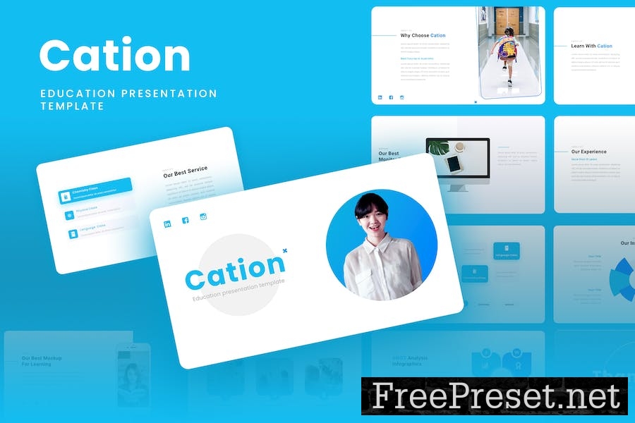 Cation - Education School Google Slides Template X8SD28T