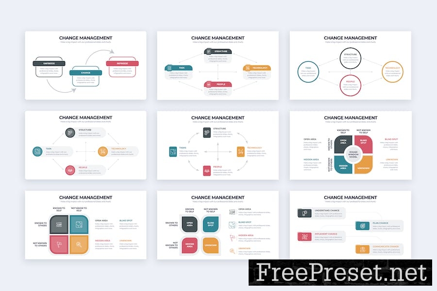 Change Management Google Slides Infographics