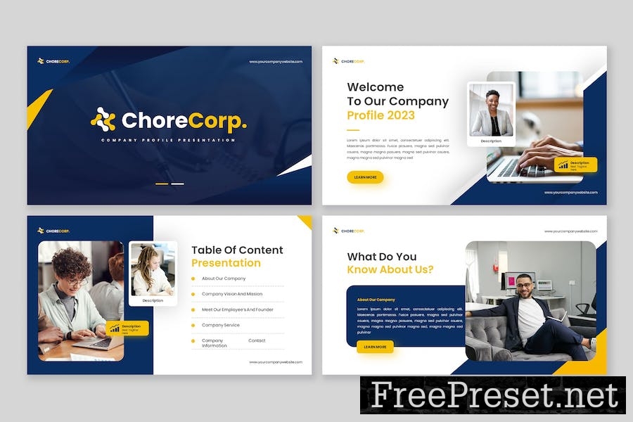 Chorecorp - Company Profile Google Slide Template YPV7PZ8