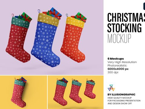 Christmas Stocking Mockup - 6 Views 10321643