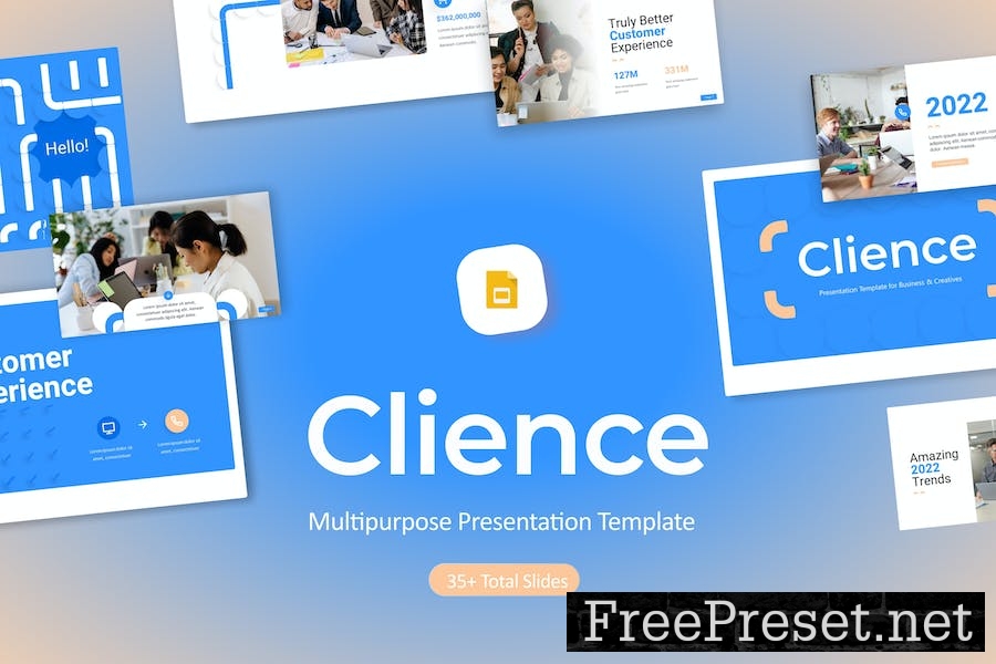 Clience Creative Business Google Slides Template SXWJTR7