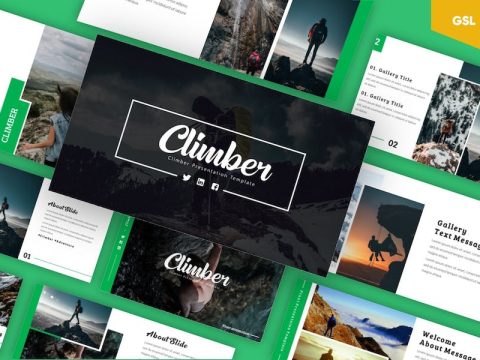 Climber - Adventure Google Slides Template 4SVPQUU