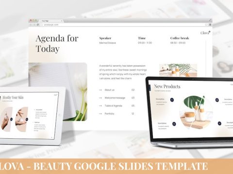 Clova - Beauty Google Slide Template CEA9SKR