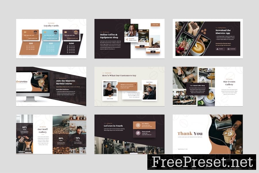 Coffee Shop & Cafe Slides Template YJKB4WB