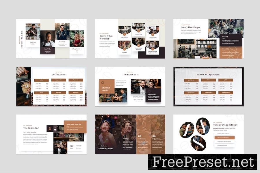 Coffee Shop & Cafe Slides Template YJKB4WB