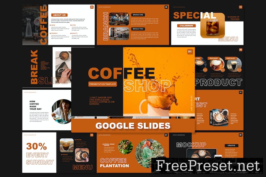 Coffee Shop - Google Slides ZQVZ8GA