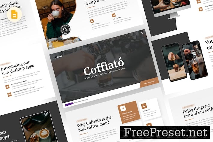 Coffiato - Coffee Google Slides Template CV5UUQ2