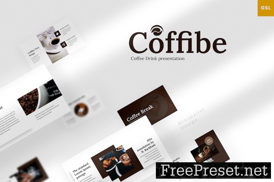 Coffibe - Minimalist Google Slides Template F5Z9JP8