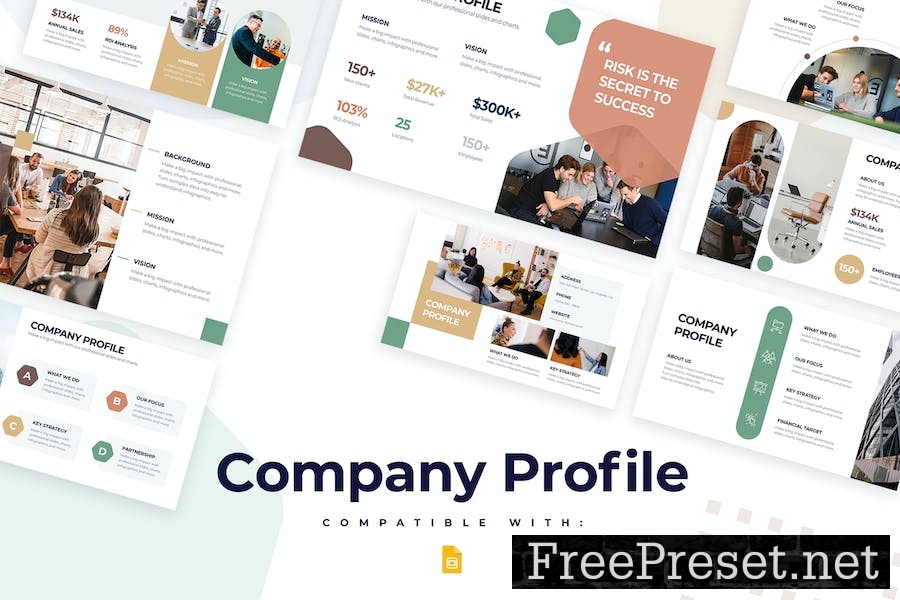 Company Profile Google Slides Infographics H6ZADPS