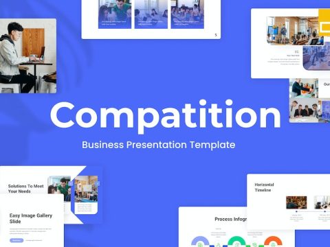 Compatition Blue Modern Business Google Slides DUU3BEW