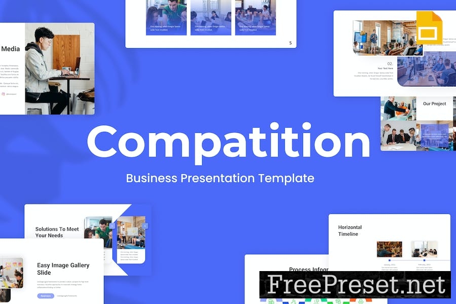 Compatition Blue Modern Business Google Slides DUU3BEW