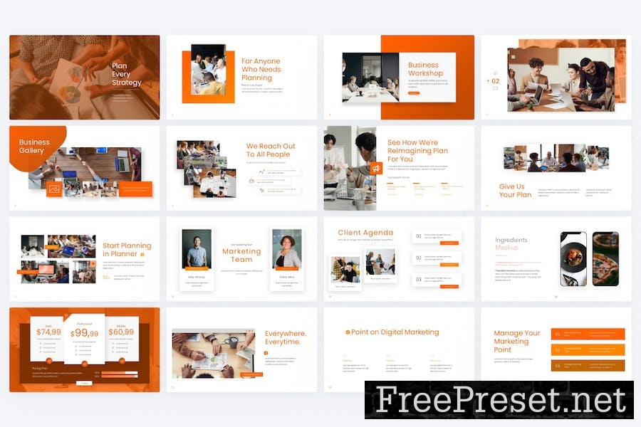 Concept Orange Modern Marketing Google Slides 69CA52G