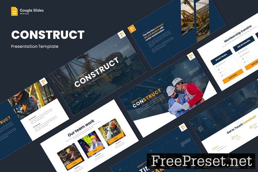 Construct - Construction Google Slides Template MTUXYP3