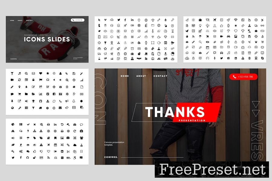 Convres - Shoes & Sneakers Google Slides Template 62HTNUK