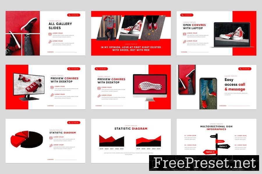 Convres - Shoes & Sneakers Google Slides Template 62HTNUK