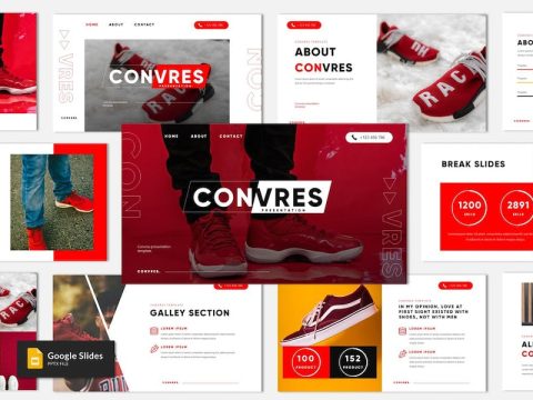 Convres - Shoes & Sneakers Google Slides Template 62HTNUK