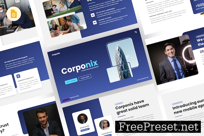 Corponix - Corporate Google Slides Template WX2WGGW