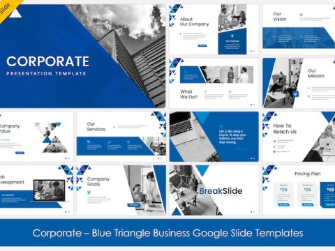 Corporate - Blue Triangle Business Google Slides 5NQDBUR