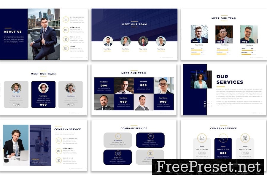 Corporate Inc Google Slides Presentation Template YAAH55L