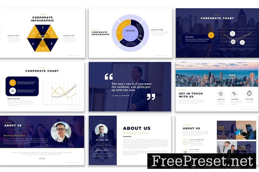 Corporate Inc Google Slides Presentation Template YAAH55L