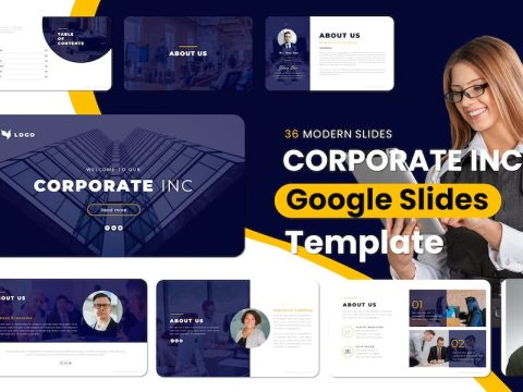 Corporate Inc Google Slides Presentation Template YAAH55L