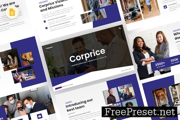 Corprice - Business Google Slides Template RXBUE2T