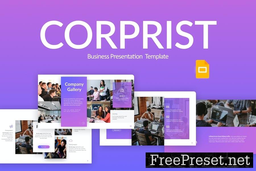 Corprist Purple Modern Business Google Slides 6CWHZL3