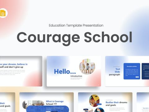 Courage Colorful Creative Education Google Slides BLT7LB4