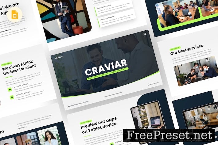 Craviar - Marketing Google Slides Template