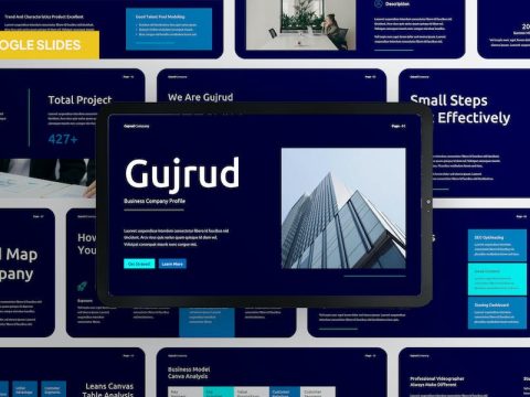 Creative Dark Blue Business Company Profile GSL 6RU4AYK