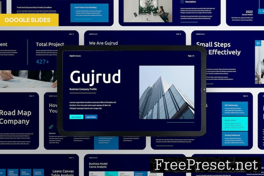 Creative Dark Blue Business Company Profile GSL 6RU4AYK