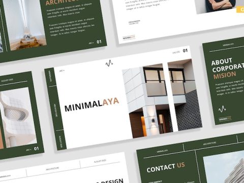 Creative Dark Green Brown Company Profile 011 N4GPEKM