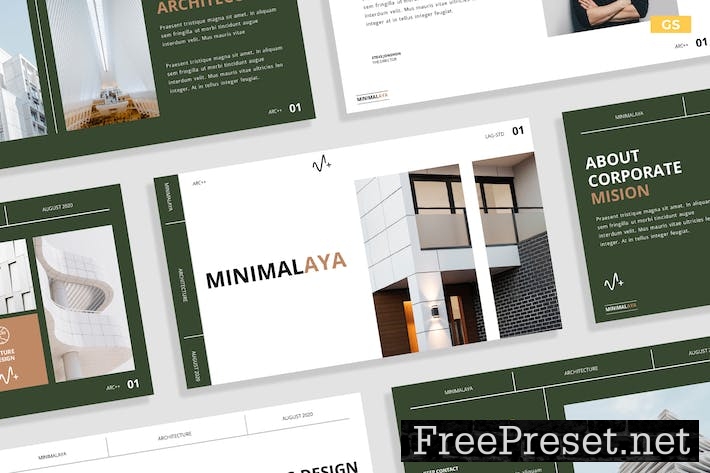 Creative Dark Green Brown Company Profile 011 N4GPEKM