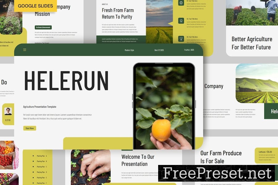 Creative Green Yellow Agriculture Business Company F9UUREU