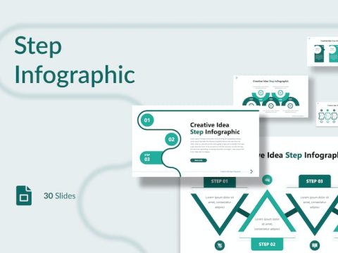 Creative Idea Step Infographic Template G-Slides