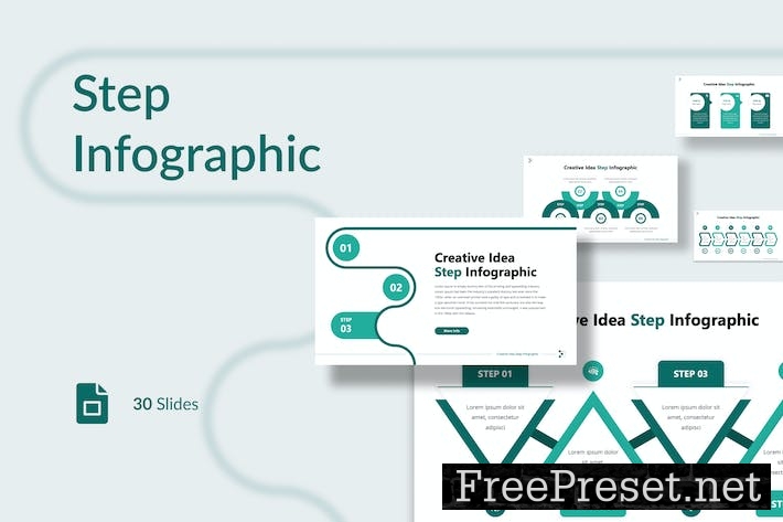 Creative Idea Step Infographic Template G-Slides