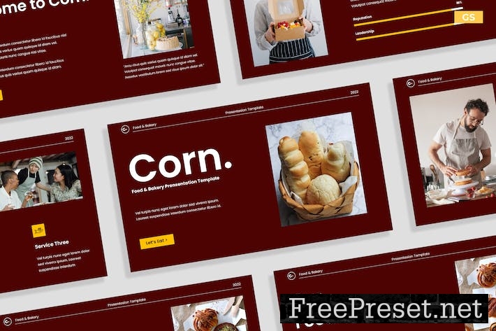 Creative Red Yellow Food Presentation Template 006 8FYFRF3