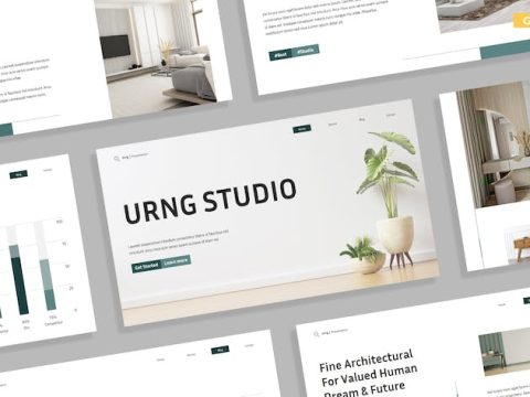 Creative Teal Green Business Interior Presentation TNRVBTE