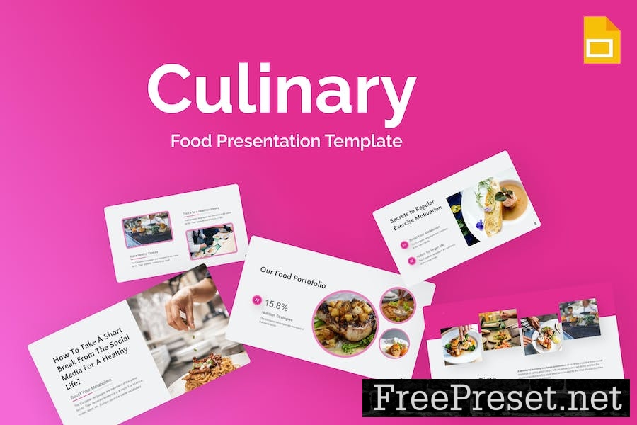 Culinary Purple Modern Food Google Slides S3UTFMX