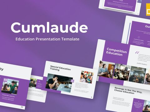 Cumlaude Purple Modern Education Google Slides 89ADVNA