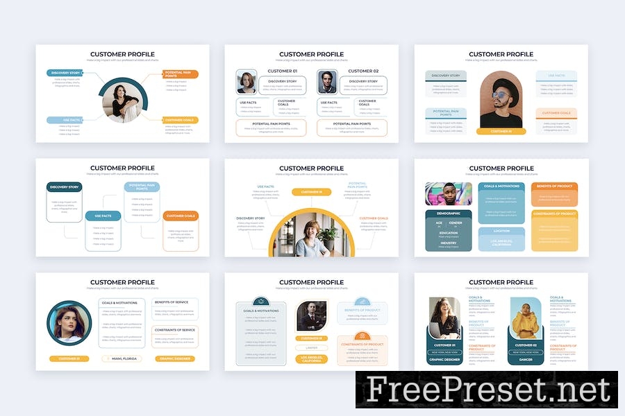 Customer Profile Google Slides Infographics XHJLKRB