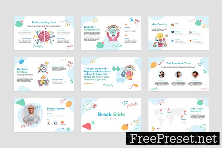 Cute Multipurpose Slides Presentation Template 5RHB8H8