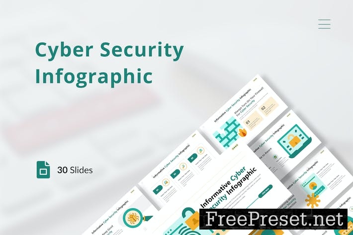 Cyber Security Infographic Google Slides Template