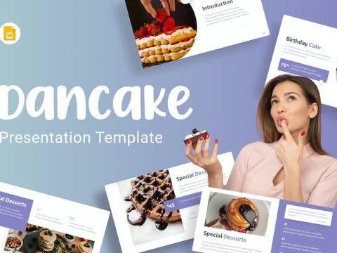 Dancake Purple Business Elegant Food Google Slides 8MZKKAN