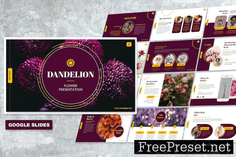 Dandelion - Google Slides EMKBWMD