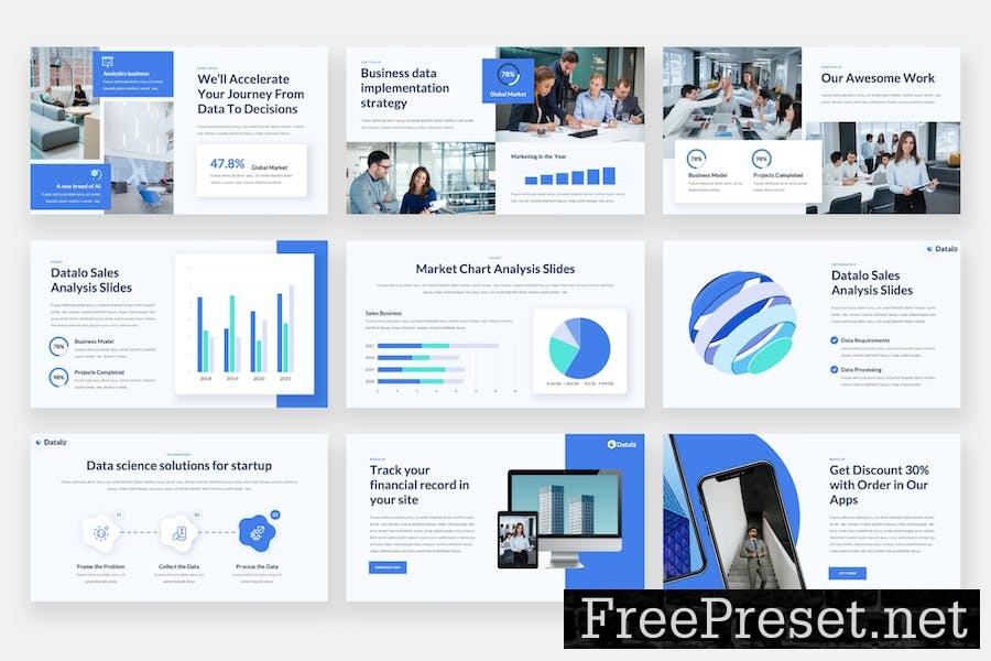 Datalo - Data Science Powerpoint Template 347L3YX