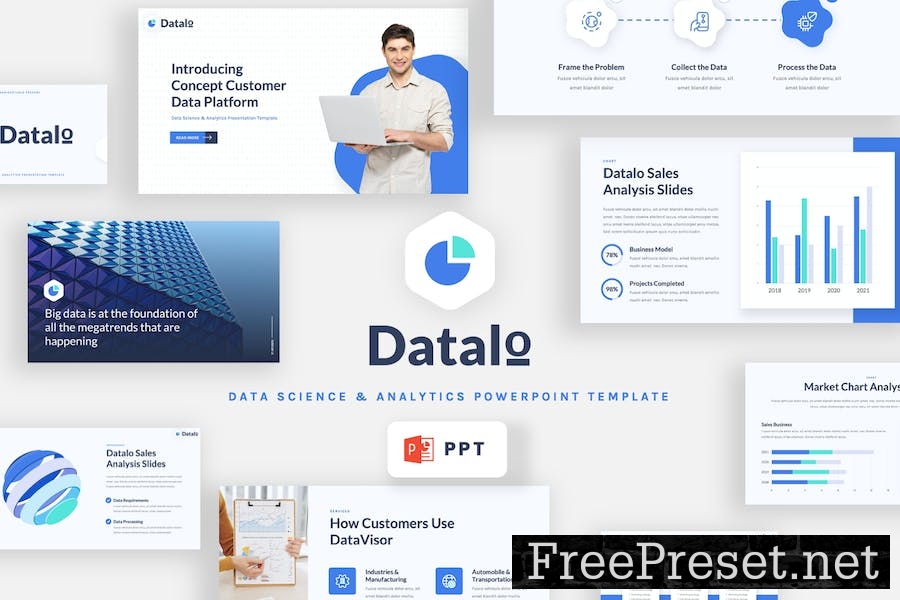 Datalo - Data Science Powerpoint Template 347L3YX